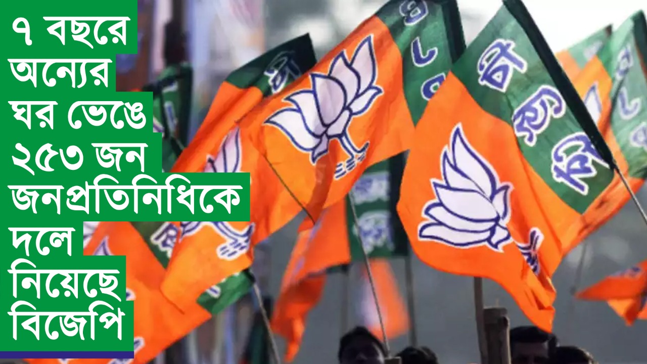 ৭ বছরে অন্যের ঘর ভেঙে ২৫৩ জন জনপ্রতিনিধিকে দলে নিয়েছে বিজেপি