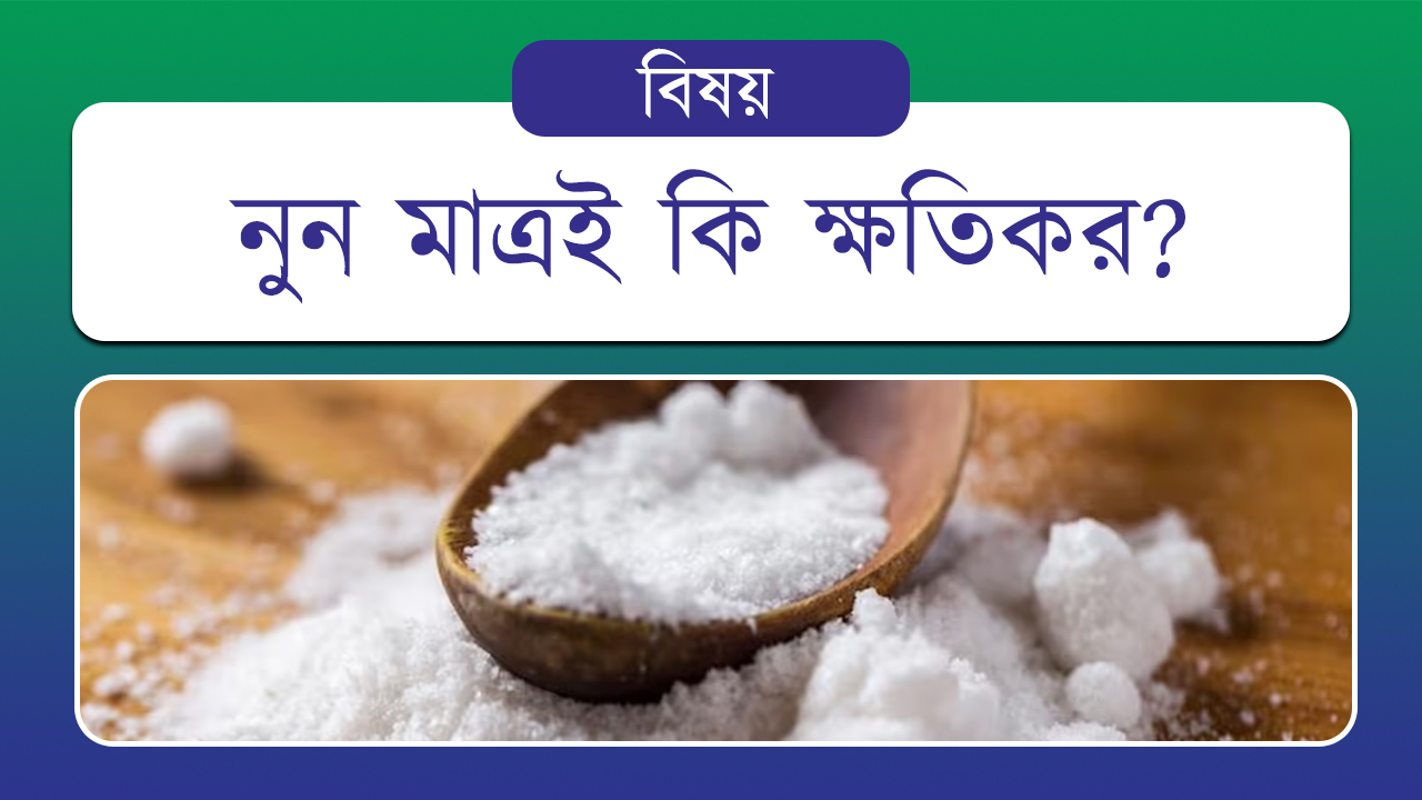 নুন মাত্রই কি ক্ষতিকর?
