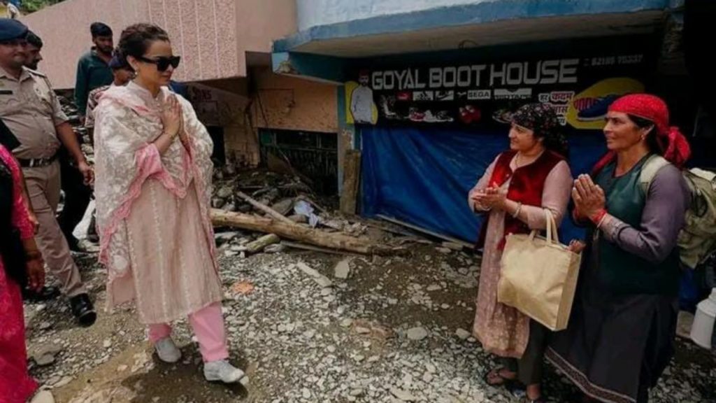 ভাসছে হিমাচল, রোদচশমা পরে বানভাসি মান্ডি পরিদর্শনে এসে বিতর্কে জড়ালেন BJP-র অভিনেত্রী-সাংসদ কঙ্গনা