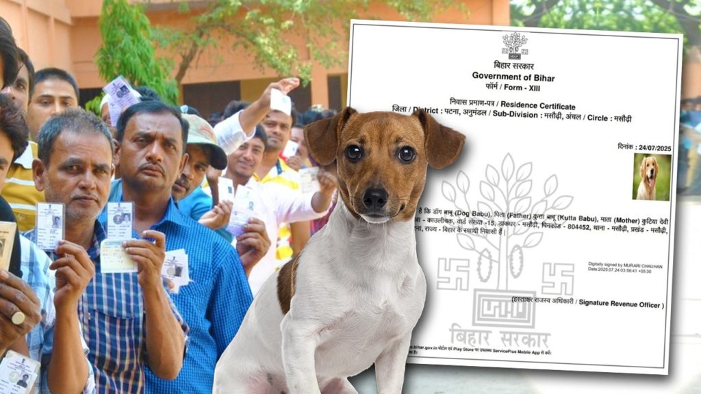 Bihar: বিহারে কুকুরের নামে বাসিন্দা শংসাপত্র! ভোটার তালিকা সংশোধনের মাঝেই বিতর্কে বিজেপি সরকার