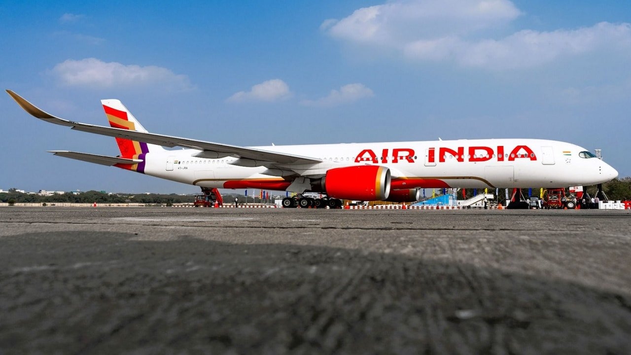 Air India plane catches fire after landing in Delhi airport