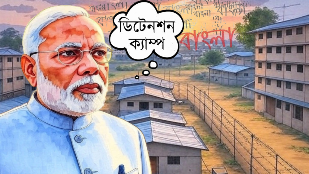 মোদীকেও কি বাংলা বলার অপরাধে ডিটেনশন ক্যাম্পে আটকে রাখা হবে! কটাক্ষ তৃণমূলের