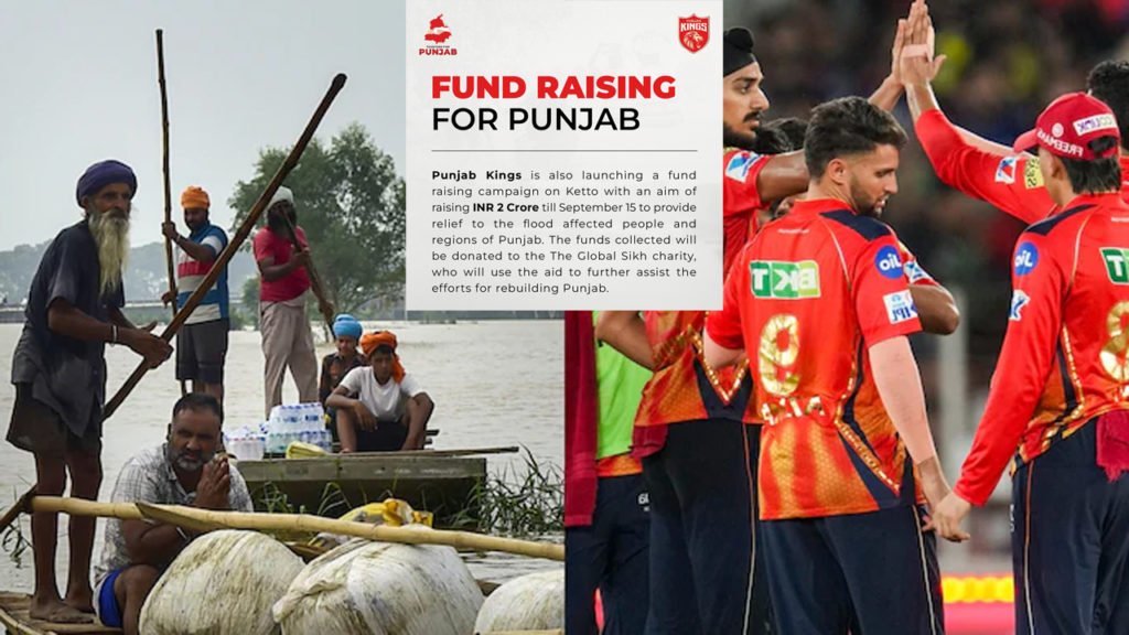 বন্যা দুর্গতদের পাশে পঞ্জাব কিংস,৩৩.৮ লাখ টাকা অনুদান, উদ্ধার ও ত্রাণে বড় উদ্যোগ