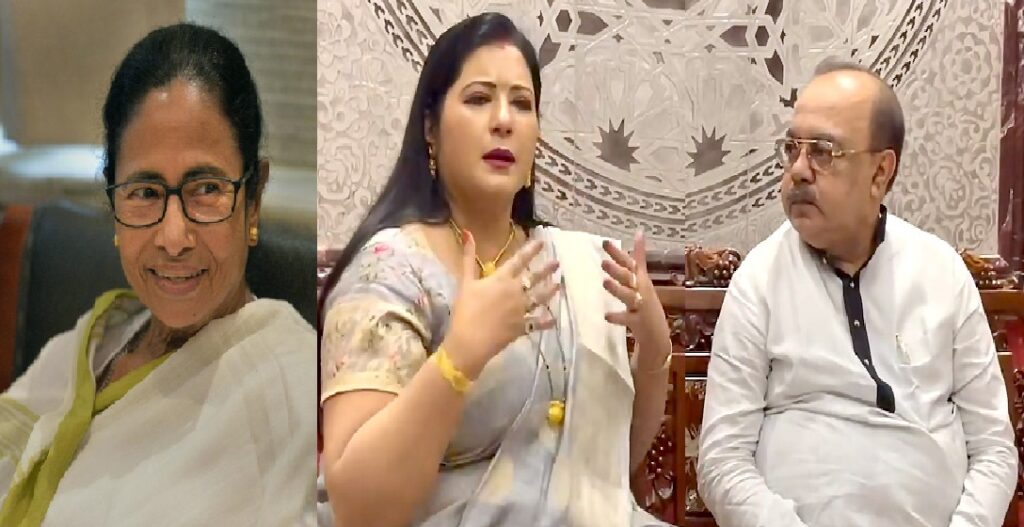 ভাইফোঁটার দুপুরে মমতার বাড়িতে রংমিলান্তি পোশাকে শোভন-বৈশাখী