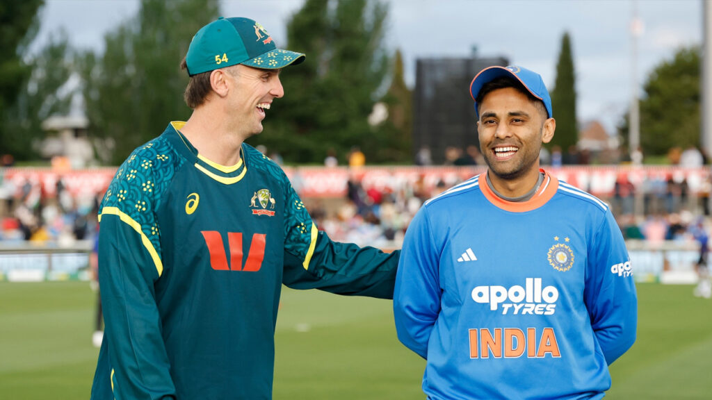 প্রথম টি২০ ম্যাচে মার্শের কাছে টসে হেরে প্রথম ব্যাটিং করতে নেমেছে ভারত