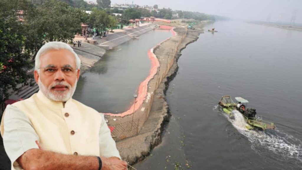 ভুয়ো যমুনা! কৃত্রিম ঘাটের ছবি ভাইরাল হতেই বাতিল মোদীর ছট পুজো