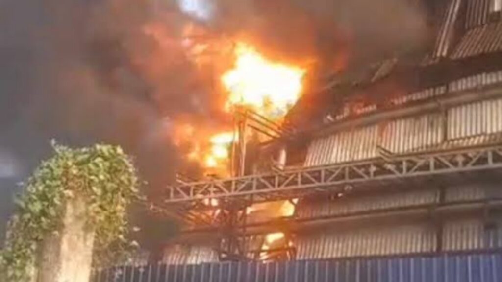 কালীপুজোর পরদিন সাতসকালে খড়দহে রঙের কারখানায় বিধ্বংসী আগুন