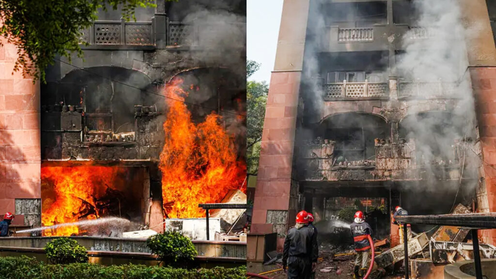 দিল্লিতে সাংসদদের আবাসনে বিধ্বংসী অগ্নিকাণ্ড,  দমকল দেরিতে আসায় ক্ষোভ