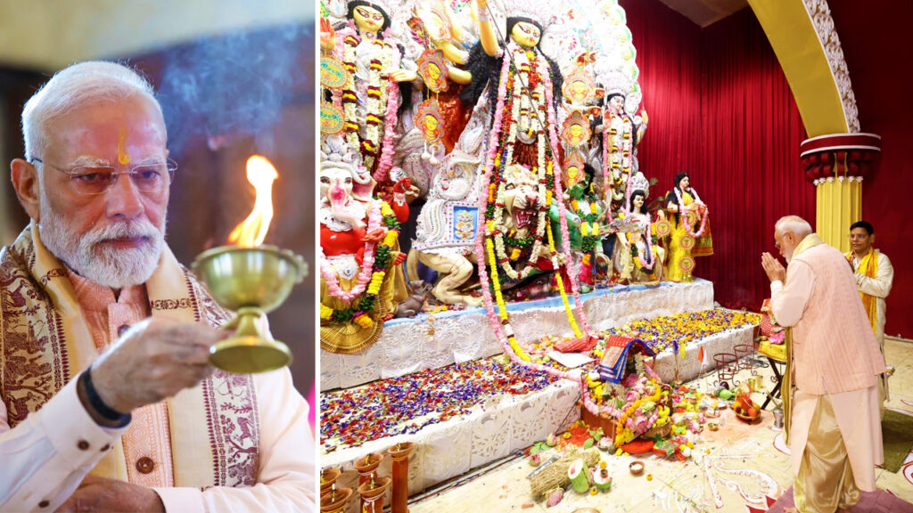 সামনেই বাংলায় ভোট, তাই তার আগে দিল্লির বাঙালি প্রধান এলাকার দুর্গা মণ্ডপে এলেন মোদী?