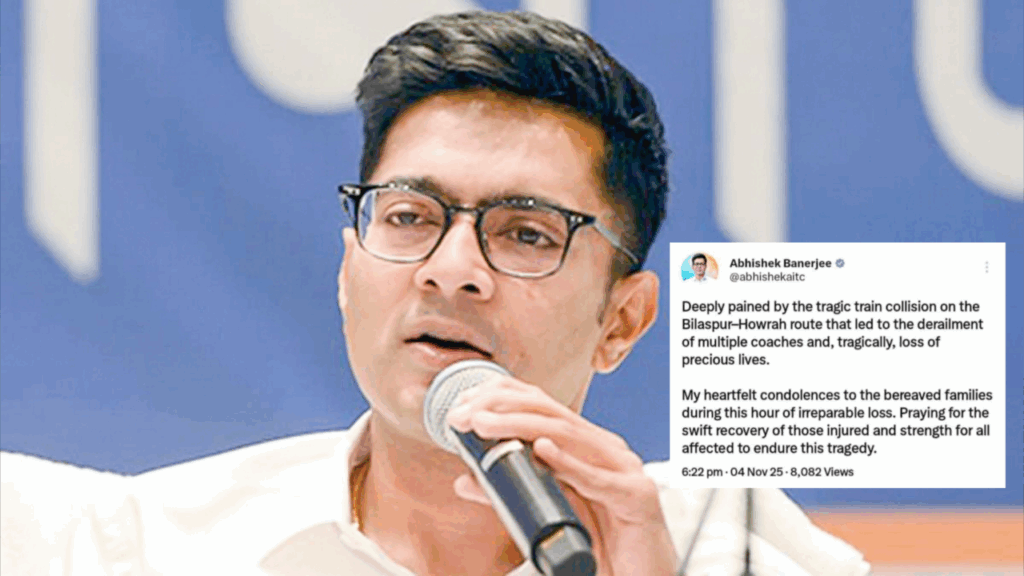 ‘অপূরণীয় ক্ষতি’, ছত্তিশগড়ের বিলাসপুরে ট্রেন দুর্ঘটনায় প্রাণহানির ঘটনায় শোকপ্রকাশ অভিষেকের