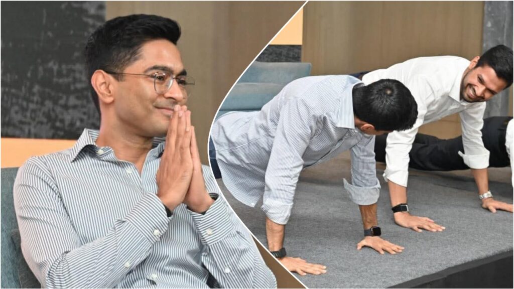 বঙ্গ রাজনীতিতে ফিটনেস ট্রেন্ডস! ভাইরাল অভিষেকের পুশআপ ভিডিও