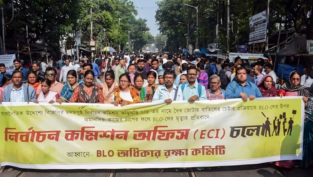 মাত্রাতিরিক্ত কাজের চাপ! ৫০%-ও ফর্ম করা যায় নি ডিজিটাইজড, CEO দপ্তরে বিক্ষোভে BLO-দের একাংশ