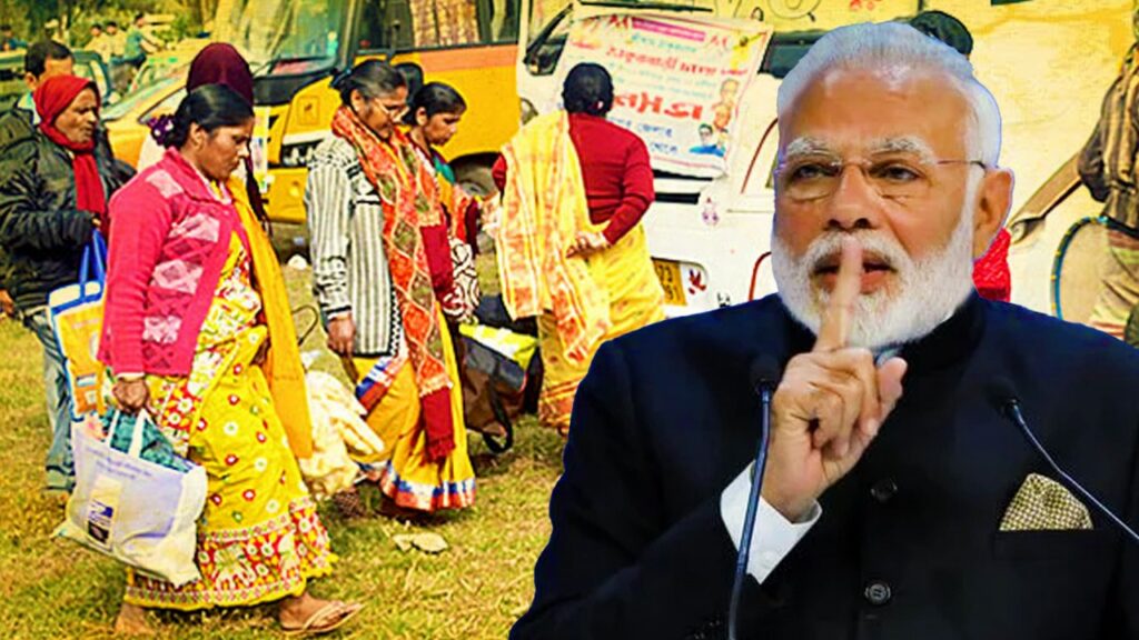 মুখে ‘জয় নিতাই’, নাগরিকত্ব প্রশ্নে ‘মৌন’ মোদী! তাহেরপুরের সভায় হতাশ SIR-এ নাম হারানো মতুয়ারা?