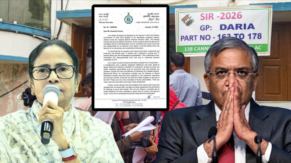 SIR in Bengal: ‘অমানবিক’, অমর্ত্য সেনকে হেনস্থা ও ৭৭ মৃত্যু নিয়ে কমিশনকে কড়া চিঠি মমতার